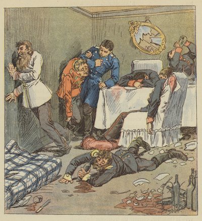 Ett reserverat rum på Hotel de France av after Louis Charles Bombled