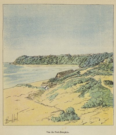 Utsikt över Fort Dauphin av after Louis Charles Bombled