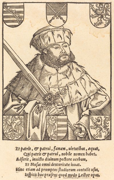 John Frederic the Magnanimous, i kurvalskläder [höger] av after Lucas Cranach the Younger