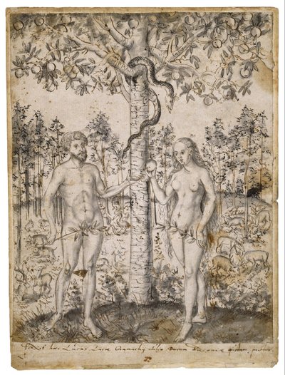 Människans fall av after Lucas Cranach the Younger