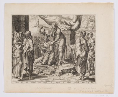 Samuel smörjer David av after Maarten van Heemskerck