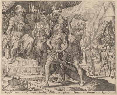 David beväpnad före Saul av after Maerten van Heemskerck