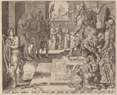 David före Saul av after Maerten van Heemskerck