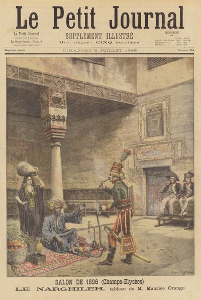 Le Narghileh (vattenpipan) av after Maurice Henri Orange