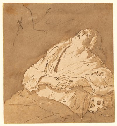 Sankta Maria Magdalena i extas av after Michelangelo Merisi da Caravaggio