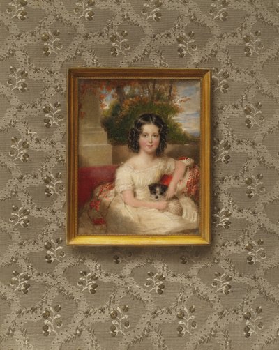 Portrait of Princess Ida Schwarzenberg, born Princess of Liechtenstein, as a child  av after Moritz Michael Daffinger