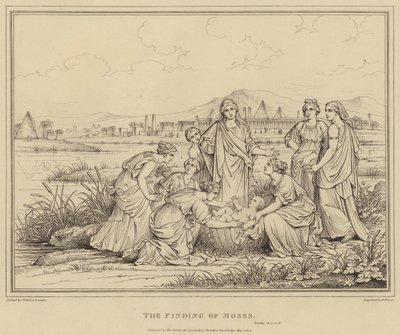 Fyndet av Moses, Exodus av after Nicolas Poussin