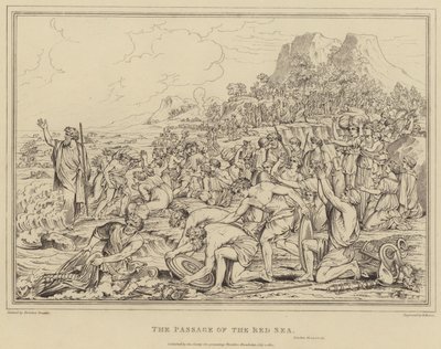 Röda havets passage, Exodus av after Nicolas Poussin