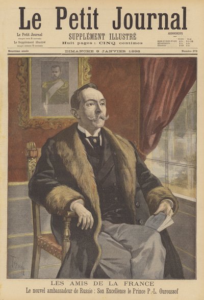 Lev Pavlovich Urusov, ny rysk ambassadör i Frankrike av after Oswaldo Tofani