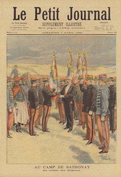 Militär ceremoni på lägret i Sathonay av after Oswaldo Tofani