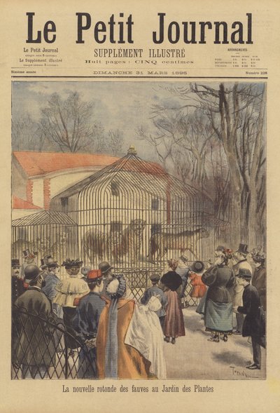 Ny vilda djurhägn i Jardin des Plantes av after Oswaldo Tofani