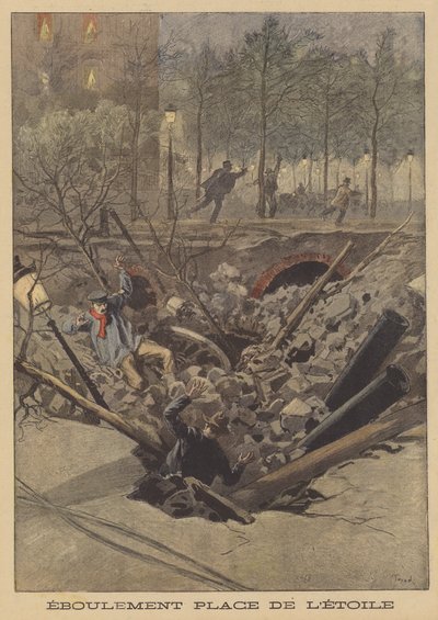 Säkning på Place de lEtoile, Paris av after Oswaldo Tofani