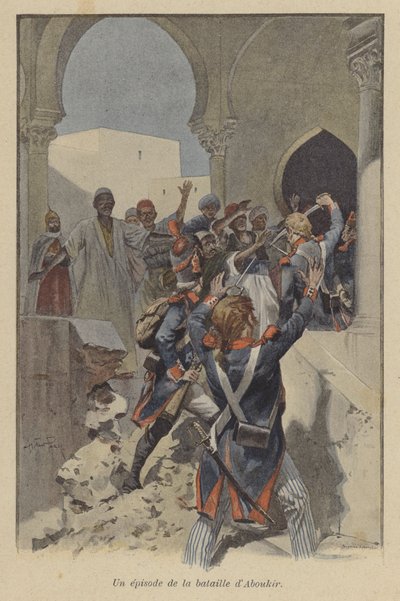 En episod under slaget vid Abukir, Egypten, 1799 av after Paris