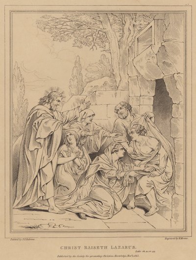Kristus uppväcker Lasarus, Lukas av after Peter Paul Rubens