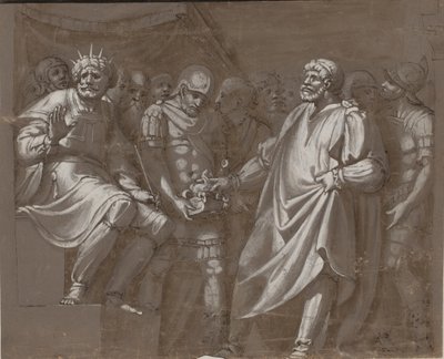 Mucius Scaevola före Porsenna av after Polidoro da Caravaggio