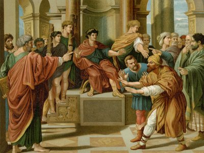 Elymas blir blind av after Raphael