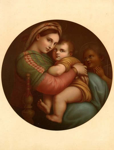 Madonna av stolen av after Raphael
