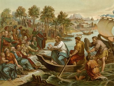 Skeppspredikan av after Raphael