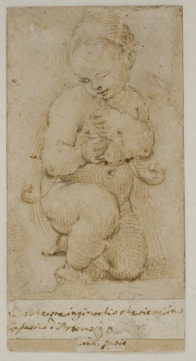 Spädbarnet Johannes Döparen av after Raphael