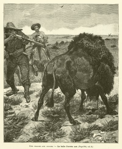 En bisonjakt av after Richard Caton II Woodville