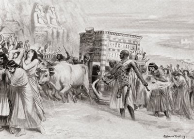 En begravningståg under XIA-dynastin, antika Egypten, från Hutchinson