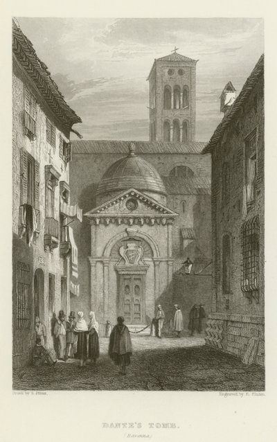 Dantes Tomb, Ravenna av Samuel (after) Prout