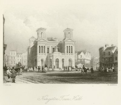 Kingstons stadshus av after Thomas Allom