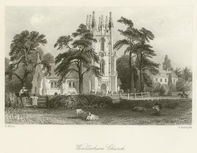 Windlesham kyrka av after Thomas Allom