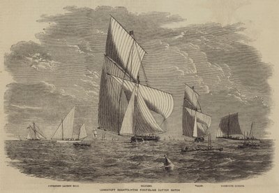 Lowestoft Regatta, första klassens kuttermatch av after Thomas Harrington Wilson
