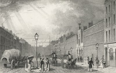 Farringdon Street och Fleet Prison, 1830 av Thomas Hosmer after Shepherd