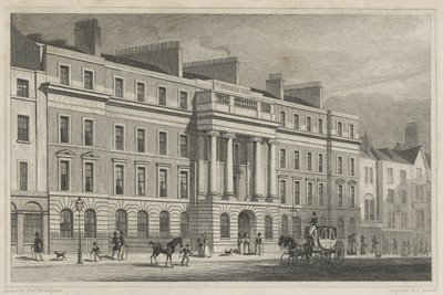 Furnivals Inn Holborn, 1825 av Thomas Hosmer after Shepherd
