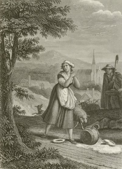 The Milkmaid Och Mjölkkannan av after Tony Johannot