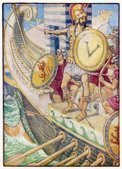 Han blev ett mål för varje pil av after Walter Crane