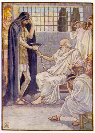 Han drack innehållet som om det vore ett fat vin av after Walter Crane