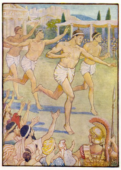 I de tidigaste tiderna var ett enkelt fotlopp den enda tävlingen av after Walter Crane