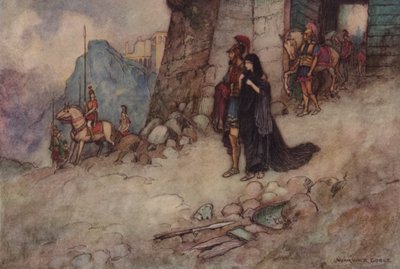 Geoffrey Chaucer, Troilus och Criseyde av after Warwick Goble