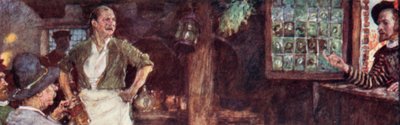 Shakespeare ringer till The Mermaid Tavern för att se om Ben Jonson är där av after William Hatherell