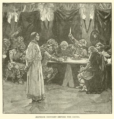 Alphege förde inför danskarna av after William Henry Margetson