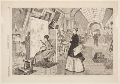 "Konst - studenter och kopierare i Louvren, Paris" av Winslow Homer