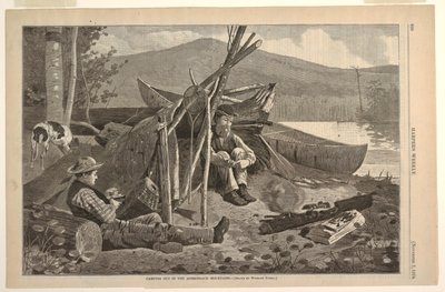 Camping ute i Adirondack-bergen av Winslow Homer