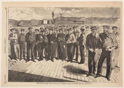 Besättningen på U.S. Steam-sloopen "Colorado", skickades till Boston, juni 1861, från Harper