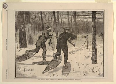 Deer-stalking in the Adirondacks in Winter, from Every Saturday, January 21, 1871, sid. 57 av Winslow Homer