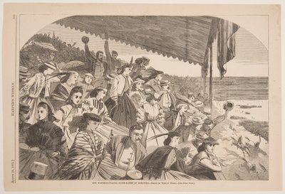 Våra vattningsställen – Hästkapplöpning i Saratoga av Winslow Homer