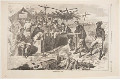 Thanksgiving i lägret av Winslow Homer