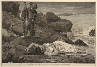 The Wreck of the "Atlantic" – Kast upp vid havet av Winslow Homer