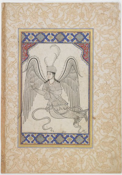En flygande ängel med bägare och vinflaska (FGA F1937.7) av Sahkulu