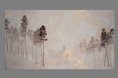 Kör (olja och bladguld på duk) av angus hampel