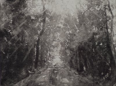 Hallelujah II, 2017, etsning och akvatint på papper av angus hampel