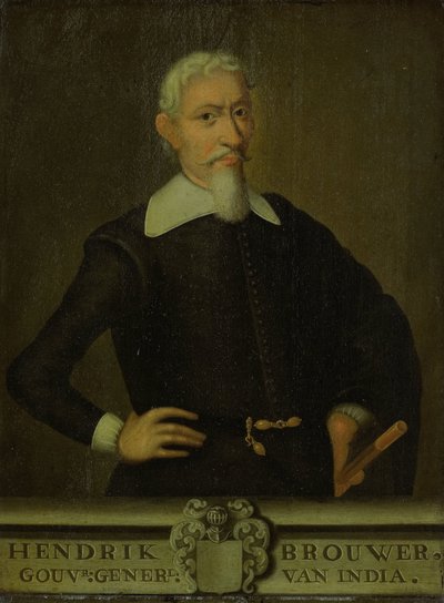 Porträtt av Hendrik Brouwer, generalguvernör i Nederländska Ostindien av anonymous (copy after)