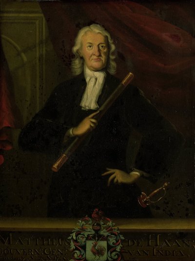 Porträtt av Mattheus de Haan, generalguvernör i Nederländska Ostindien av anonymous (copy after)
